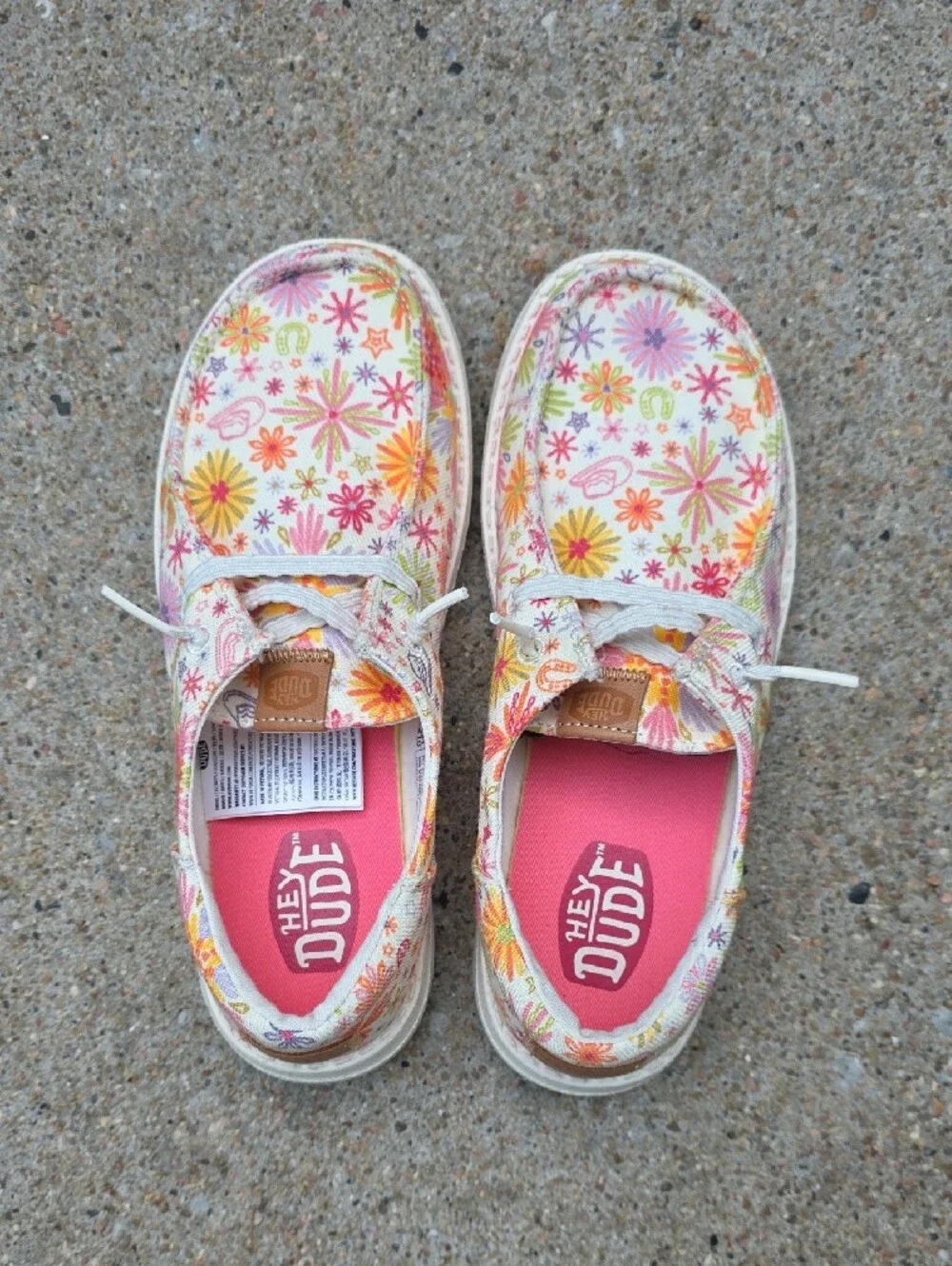 Hey Dude Wendy Y Western Cowgirl Pink Multi Floral Size Youth 3